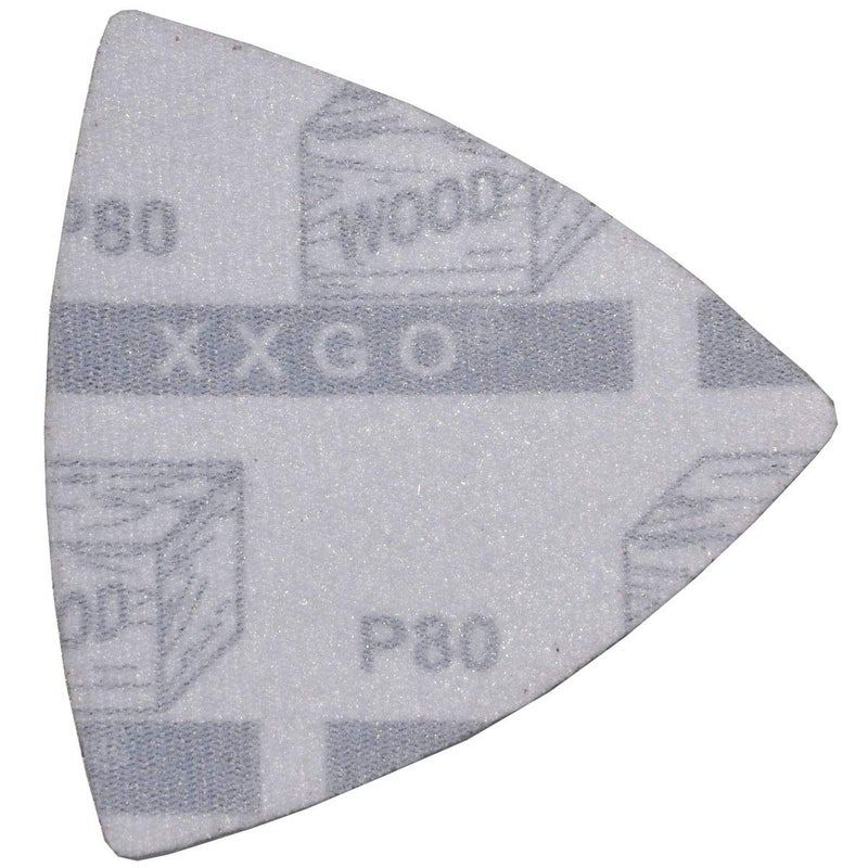 XXGO 60 Pcs 80 Grits 3-1/8 Inch 80mm Triangle Oscillating Tool Sanding Paper for Wood Sanding XG802080 - Image 5